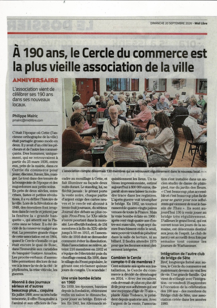 190 ANS DU CERCLE !